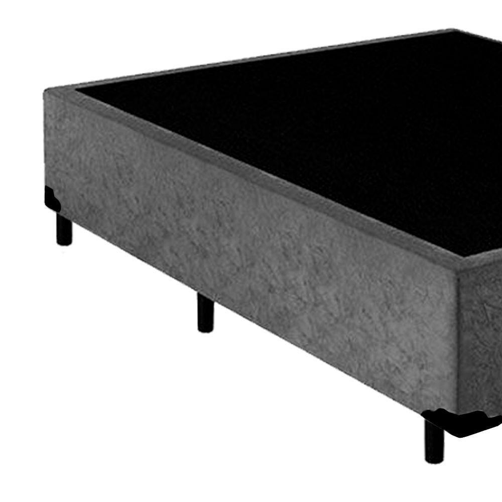 Base Box Viúva Suede Homequeen Cinza 40x128x188 - 3