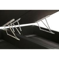 Cama Box Baú Casal Bipartido Homequeen Corino Preto 41x138x188 - 8