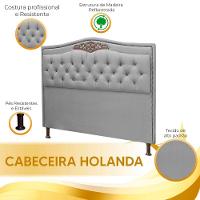 Cabeceira E Calçadeira Holanda 140cm Shop Das Cabeceiras Grafite - 3