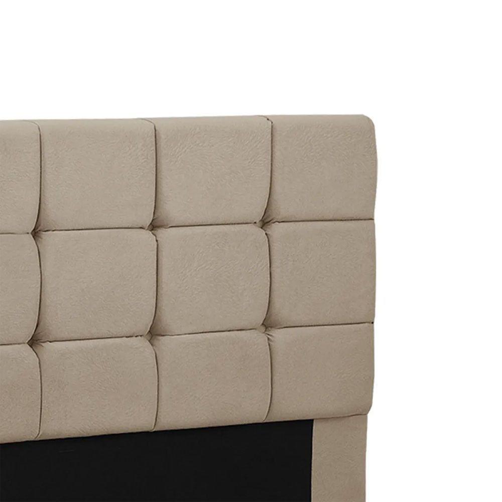 Cabeceira Cama Box Queen 1,60 Bege Julia Shop Das Cabeceiras Bege - 4