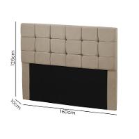 Cabeceira Cama Box Queen 1,60 Bege Julia Shop Das Cabeceiras Bege - 3