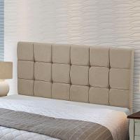 Cabeceira Cama Box Queen 1,60 Bege Julia Shop Das Cabeceiras Bege - 5