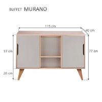 Balcão Buffet Com 2 Portas Carvalho E Verde - 2