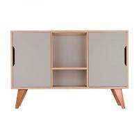 Balcão Buffet Com 2 Portas Carvalho E Verde - 3