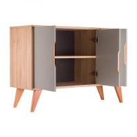 Buffet Aparador Com 3 Portas Murano Carvalho E Verde - 3