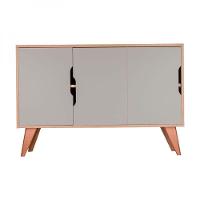 Buffet Aparador Com 3 Portas Murano Carvalho E Verde