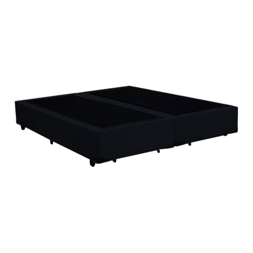 Base Box King Bipartido Homequeen Suede Preto 40x193x203 - 6