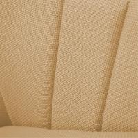 Kit 02 Poltronas Giratória Giovana Linho Base Cromada A27 Areia