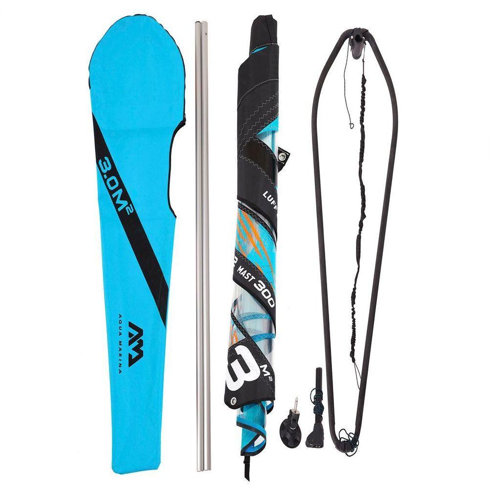 Prancha Stand Up Blade Windsurf - Vela 3 M² Aqua Marina - Com Bomba, Mochila, Quilha, Leash . - 1