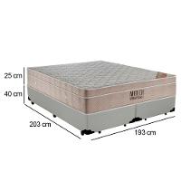 Cama Box King Bipartido Sintético + Colchão Ortobom Airtech Molas Ensacadas 65x193x203 Cor:branco - 5