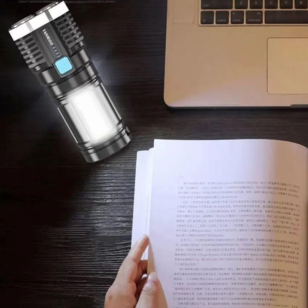 Lanterna Led Tática 4 Núcleos Alto Brilho Carregamento Usb - 4