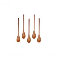 Kit 5 Peças Colher De Pau Madeira Modelos Mingau 27 Cm - 1