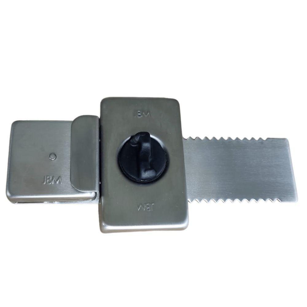 Kit 2 Fechadura De Encaixar Jbm Fc2 Porta De Correr Fechamento Interno 20cm - 3