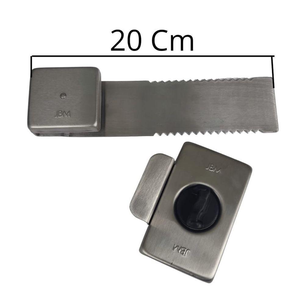 Kit 2 Fechadura De Encaixar Jbm Fc2 Porta De Correr Fechamento Interno 20cm - 5