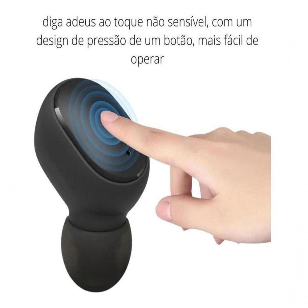 Fones Ouvido Sem Fio Wireless Preto P/ Iphone X - 5