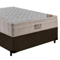 Cama Box Casal Suede + Colchão Casal Ortobom Airtech Molas Springpocket (65x138x188) Marrom - 3
