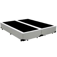Base Box Queen Bipartido Homequeen Corino Branco 40x158x198 - 2