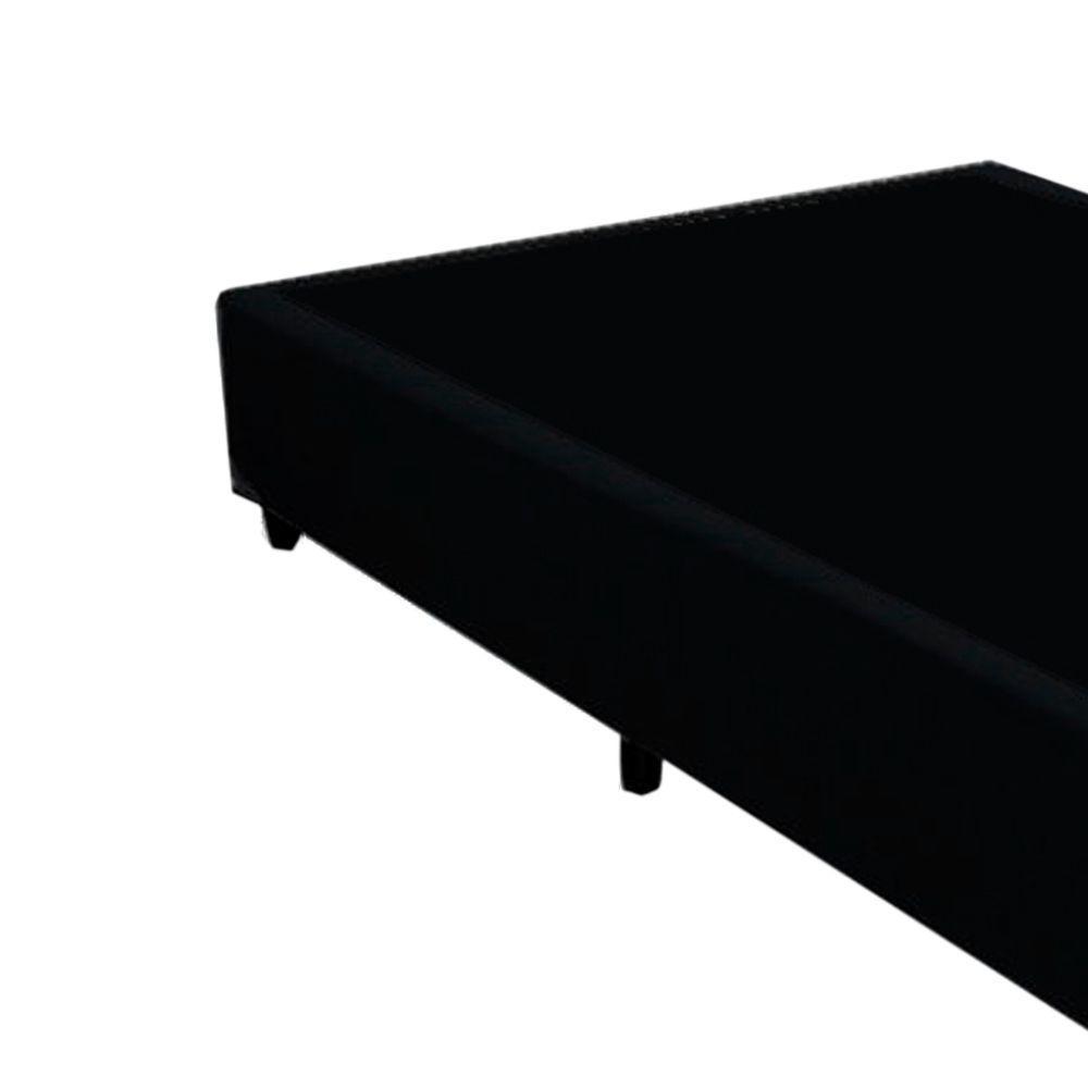Base Box Blindado Casal Homequeen Suede Preto 40x138x188 - 4