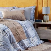 Kit Edredom Cinza Queen 03 Peças Dupla Face Percal - 8