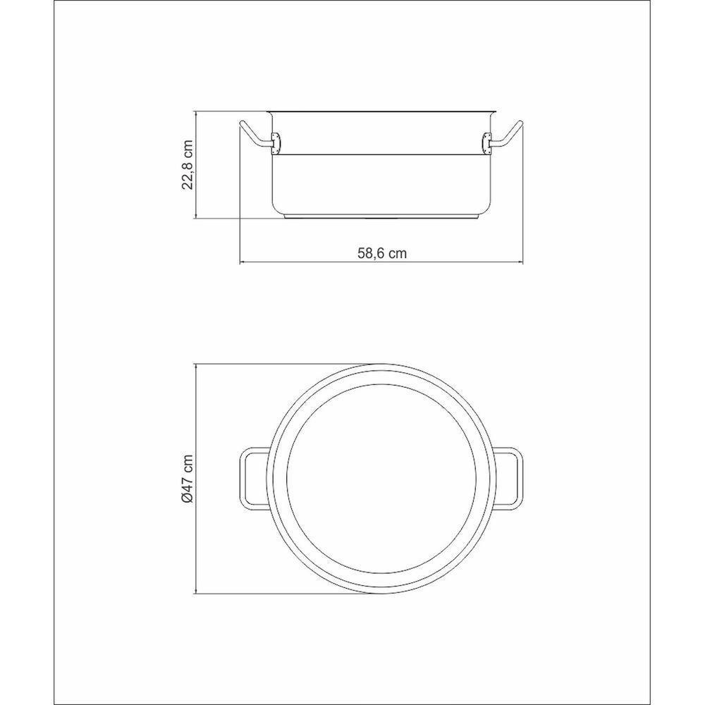 Panela Caçarola Rasa Tramontina Professional Aço Inox Fundo Triplo Sem Tampa 45cm 35l Tramontina - 2