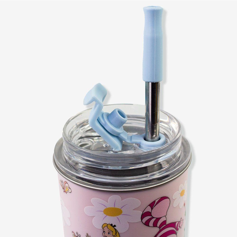 Copo Neo Com Canudo Alice - Disney - 2