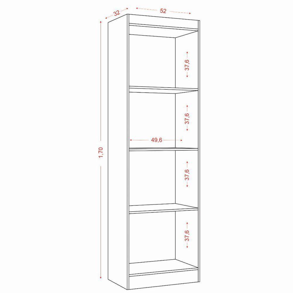 Armário Multiuso 2 Portas 3 Prateleiras Maré Atacama/atacama - 6
