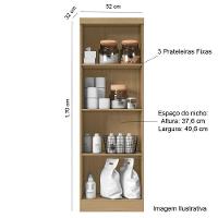 Armário Multiuso 2 Portas 3 Prateleiras Maré Atacama/atacama - 5