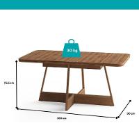 Conjunto Sala De Jantar Paris 6 Cadeiras Carraro Areia/rose/nogal