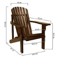 Poltrona Caribe Madeira Imbuia Maciça Assento E Encosto Ripado Stain Imbuia - 5