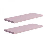 Kit 2 Prateleiras 30 X 10cm Rosa Claro Suporte Invisível - 2