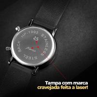 Relogio Feminino Redondo Led Silicone Digital Ajustável Presente Preto Social Original