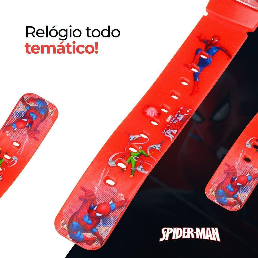 Relogio Digital Homem Aranha Infantil + Oculos Proteção Uv Esportivo Criança Original Presente - 7
