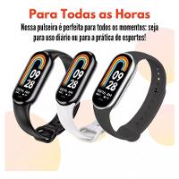 Pulseira Silicone Para Smartband Mi Band 8 Compatível Miband - 9