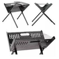 Churrasqueira Portátil Em X Dobrável A Carvão Acompanha Forma