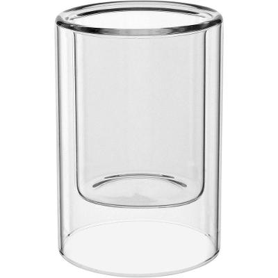 Vaso Decorativo Enfeite Casa Parede Dupla Home&co Borossilicato 15x10x10cm Transparente