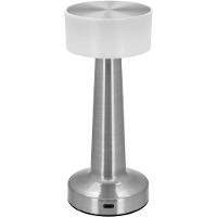 Luminária Led Mesa Abajur Usb Metal 21x9x9cm Prata - 1