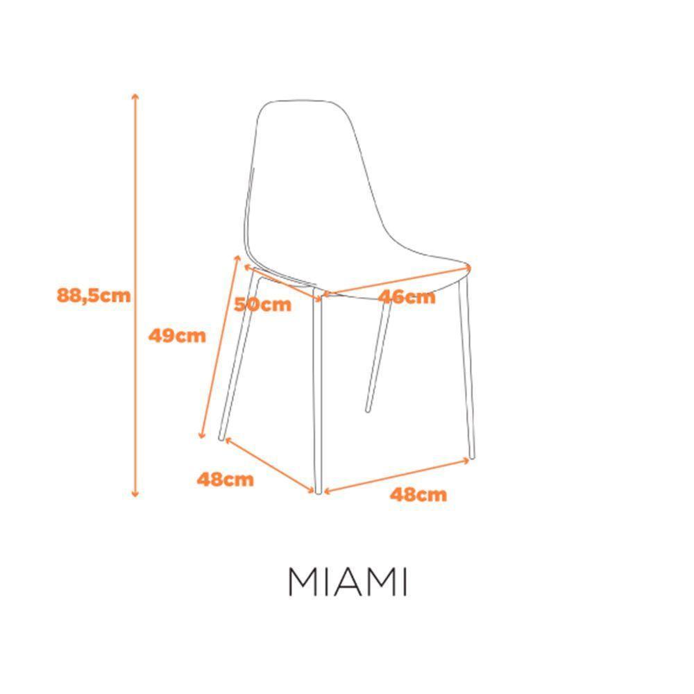 Kit Com 2 Cadeiras Miami Com Assento Polipropileno Fratini Verde Aloe - 2