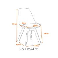 Kit 2 Cadeiras Siena Com Estrutura Em Polipropileno Fratini Preto - 2