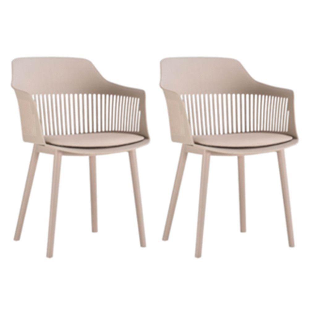 Kit Com 2 Cadeiras Montreal Com Estrutura Em Polipropileno Nude - 1
