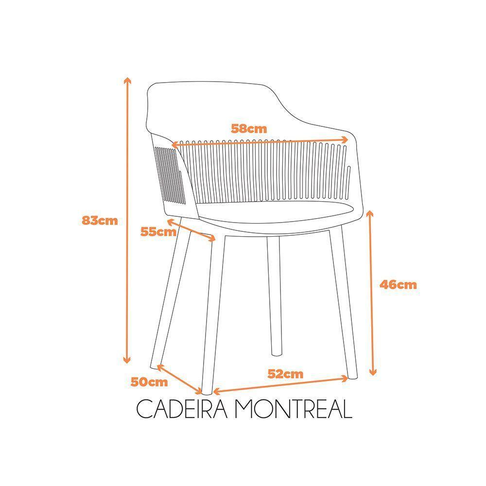 Kit Com 2 Cadeiras Montreal Com Estrutura Em Polipropileno Nude - 2