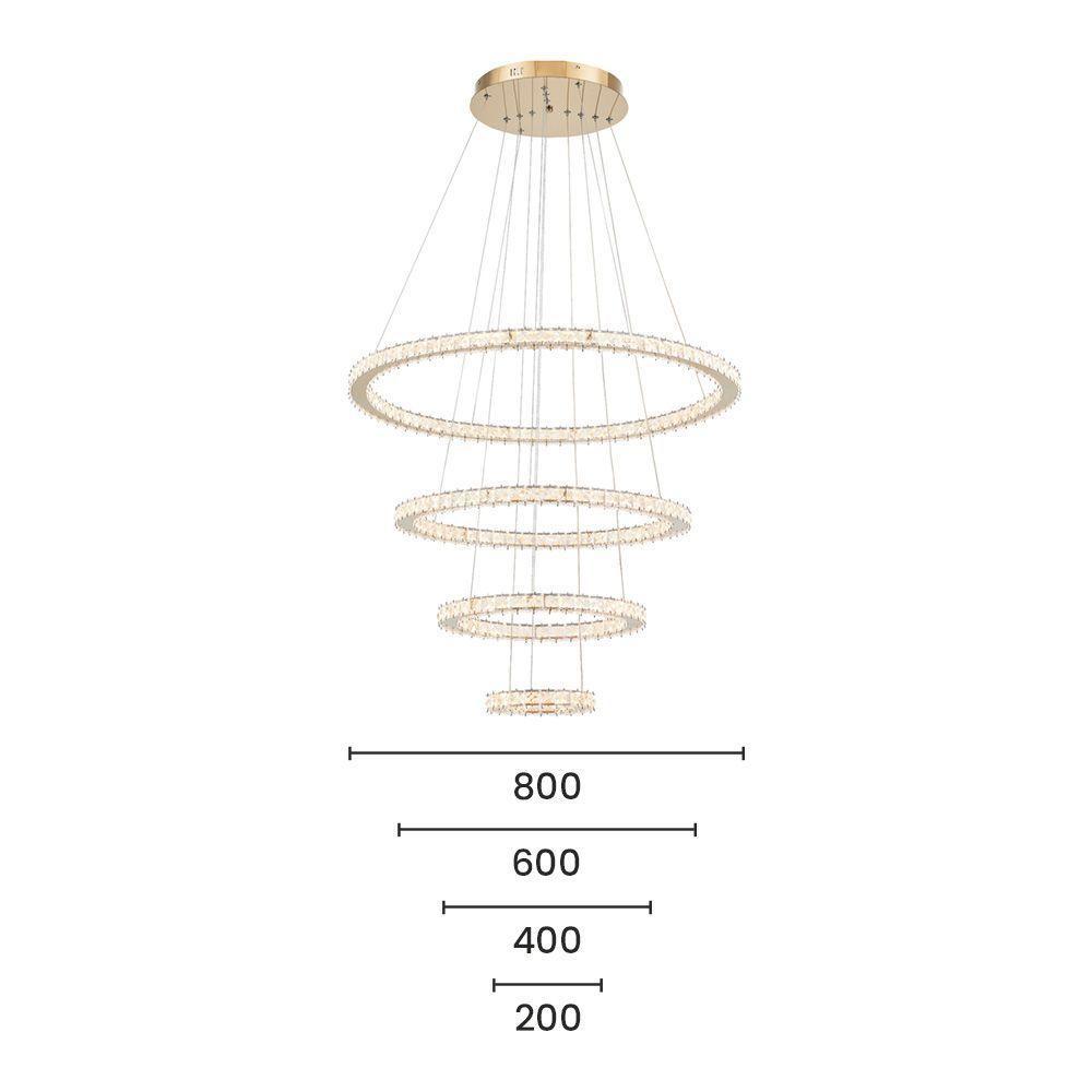 Lustre Pendente Astraled Slaney Pl-9748 Dourado Led Bivolt Dourado Pl-9748 - 2