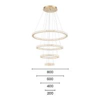 Lustre Pendente Astraled Slaney Pl-9748 Dourado Led Bivolt Dourado Pl-9748 - 2