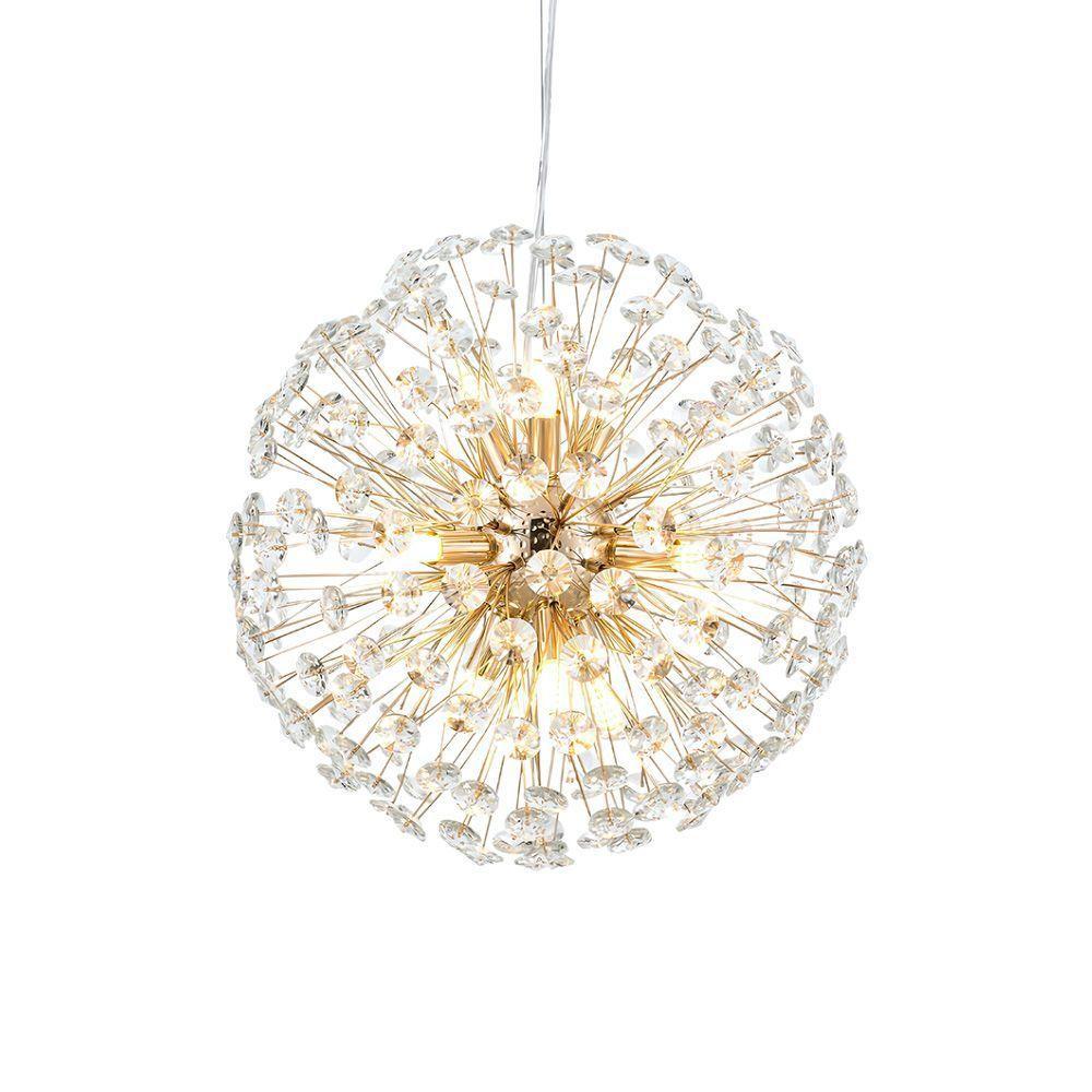 Lustre Pendente Astraled Buna Pt-1044 Dourado Brilho G9 Bivolt Dourado Pt-1044 - 1