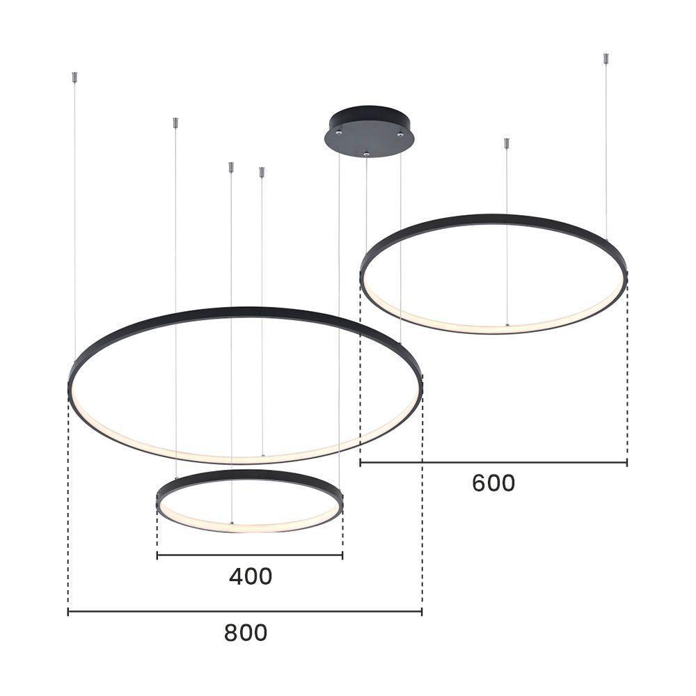 Lustre Pendente Astraled Bevis Pl-9732 Preto Led Bivolt Preto Pl-9732 - 2