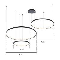 Lustre Pendente Astraled Bevis Pl-9732 Preto Led Bivolt Preto Pl-9732 - 2