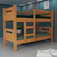 Beliche Solteiro Amanda Com Escada 2 Andares Cor Cerejeira - 1