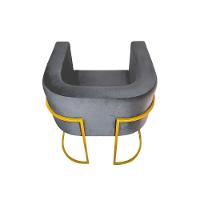 Kit 6 Cadeiras De Jantar Premium Base De Ferro Dourada Veludo Cinza