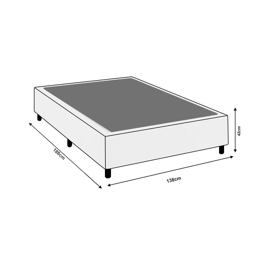 Base Cama Box Premium Casal Comum Marrom - 2