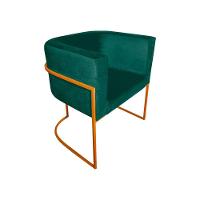 Kit 6 Cadeiras De Jantar Premium Base De Ferro Cobre Veludo Verde - 2
