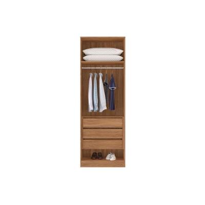 Guarda Roupa Quarto Solteiro 71140k Irlanda 2 Portas de Bater 3 Gavetas Branco Demóbile